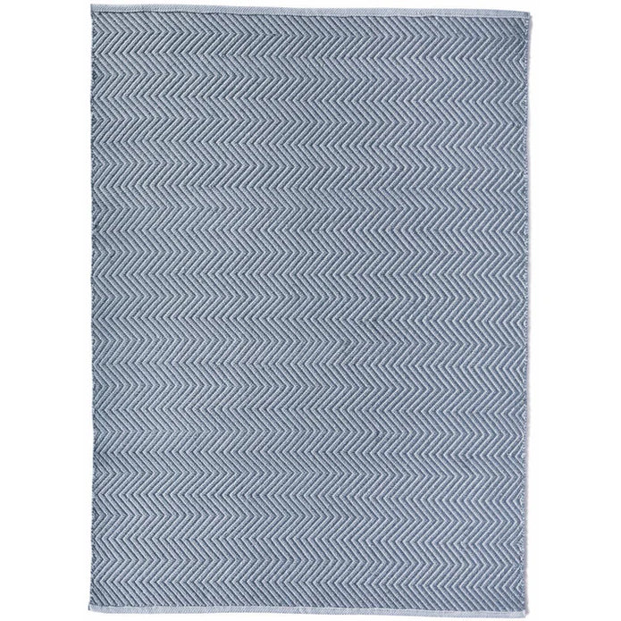 Hug Rug Woven Herringbone Rug Denim Blue - handmade