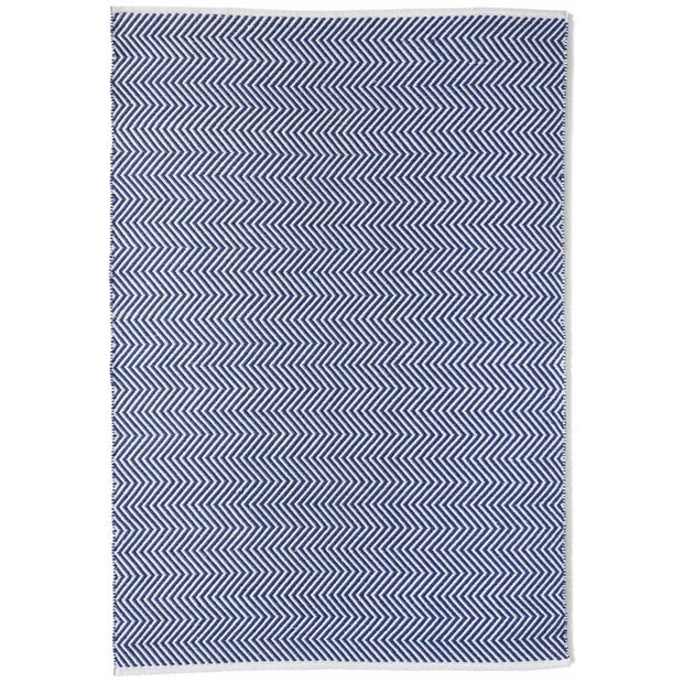 Hug Rug Woven Herringbone Rug Navy - handmade