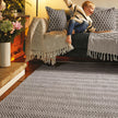 Hug Rug Woven Herringbone Rug Warm Grey - handmade