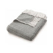 Hug Rug Woven Herringbone Throw Warm Grey - handmade