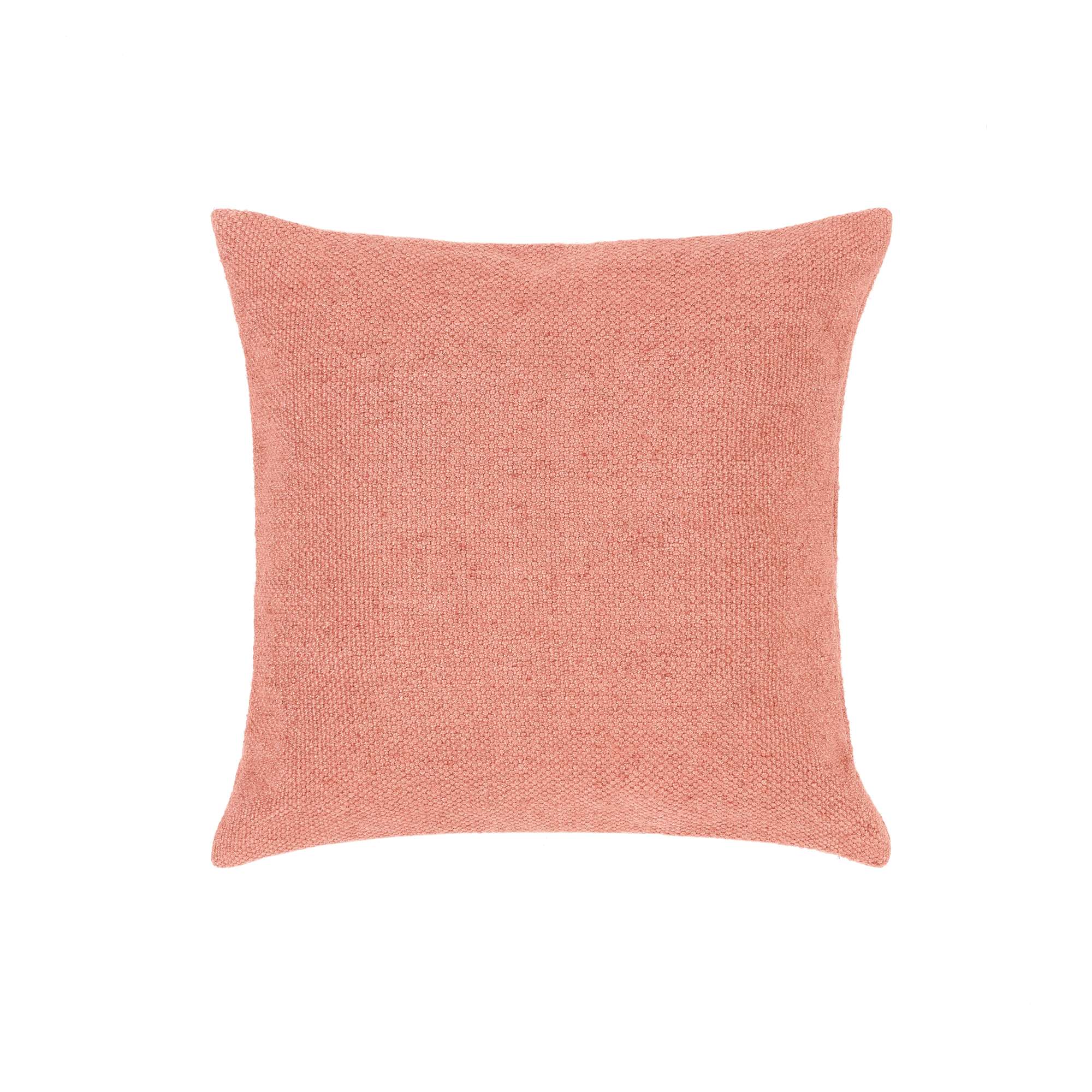 Hug Rug Woven Plain Cushion Coral Pink - handmade