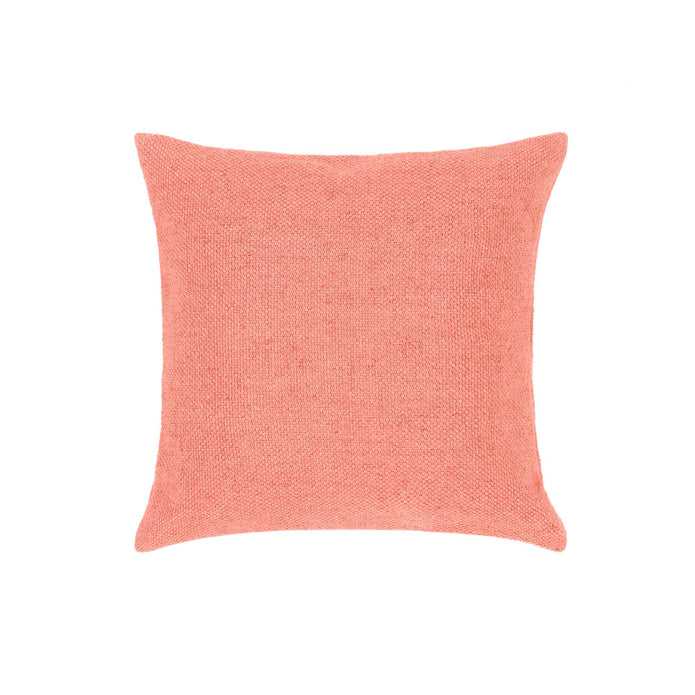 Hug Rug Woven Plain Cushion Coral Pink - handmade