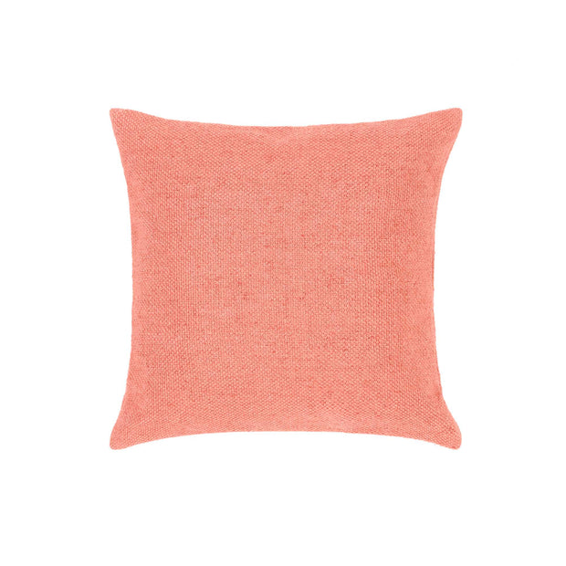 Hug Rug Woven Plain Cushion Coral Pink - handmade