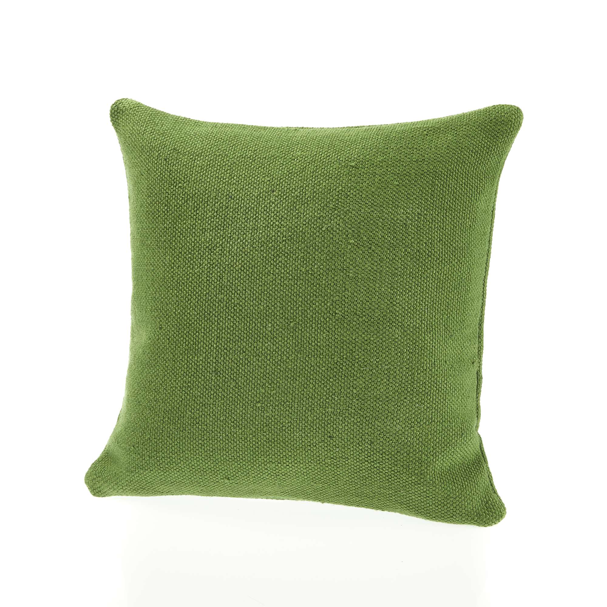 Hug Rug Woven Plain Cushion Dark Green - handmade