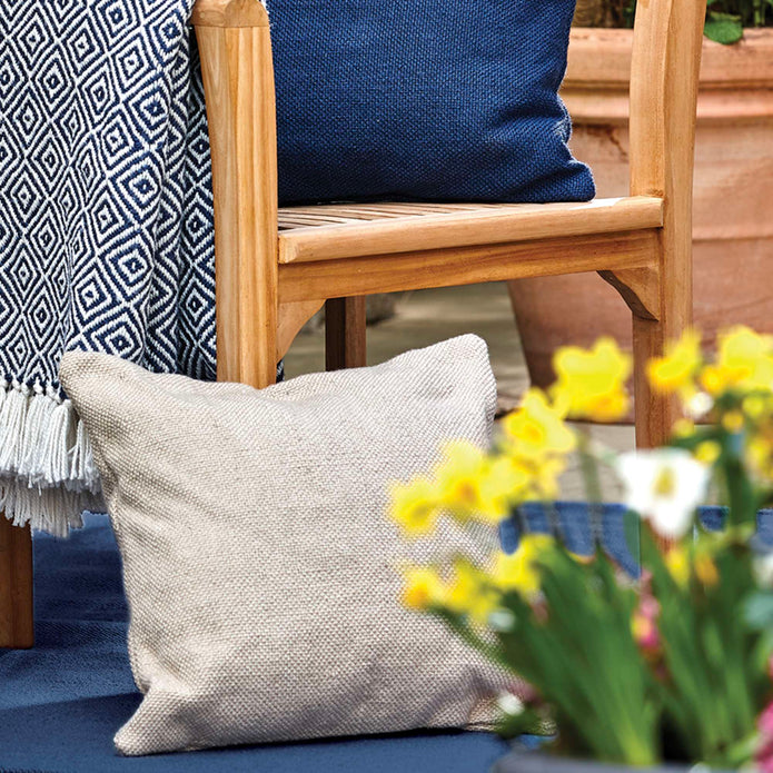 Hug Rug Woven Plain Cushion Natural - handmade