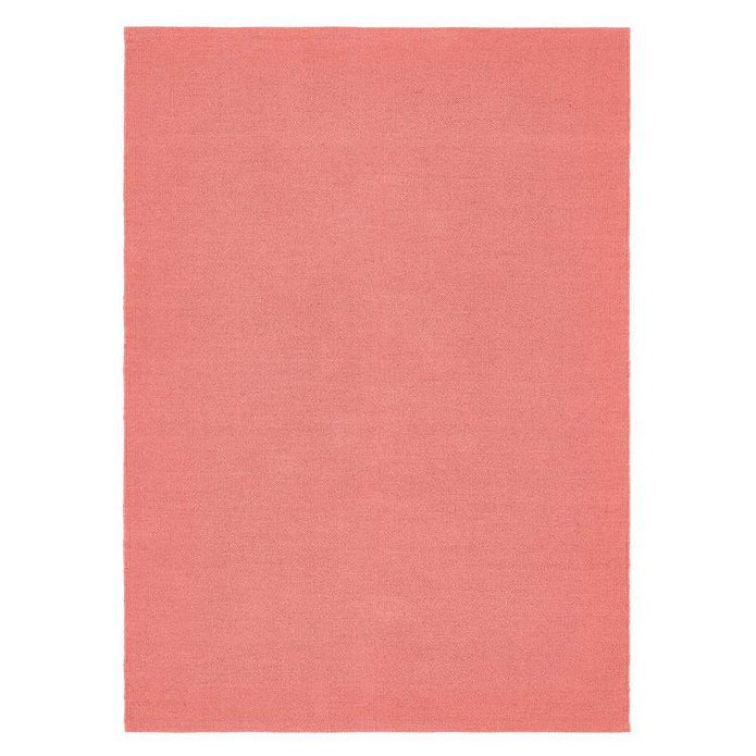 Hug Rug Woven Plain Rug Coral Pink - handmade