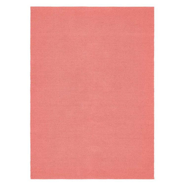 Hug Rug Woven Plain Rug Coral Pink - handmade
