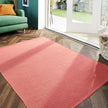 Hug Rug Woven Plain Rug Coral Pink - handmade