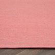 Hug Rug Woven Plain Rug Coral Pink - handmade
