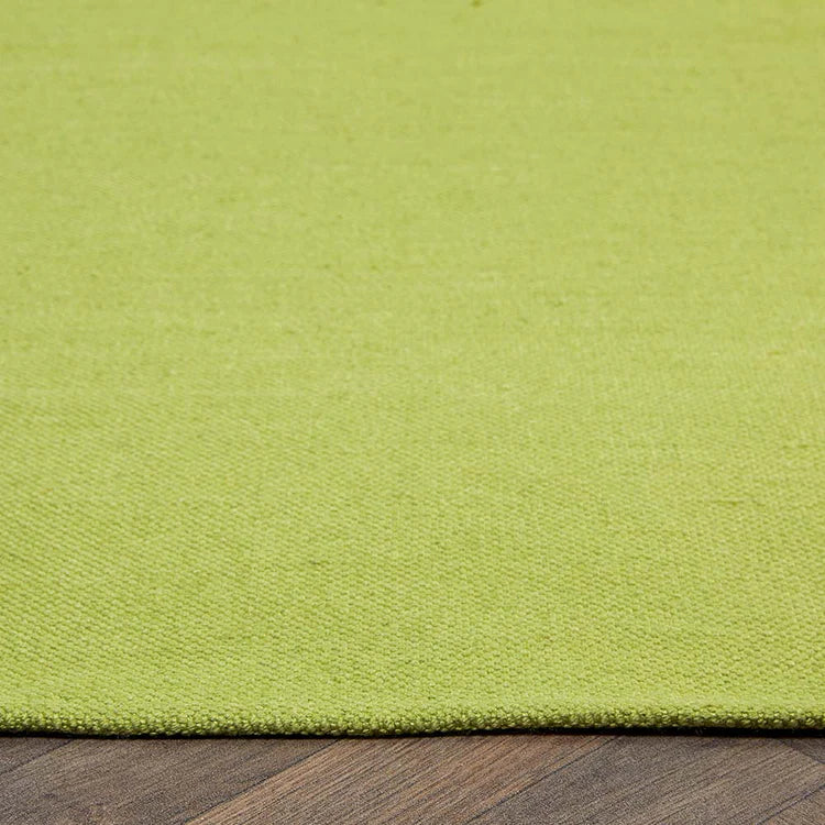 Hug Rug Woven Plain Rug Green - handmade