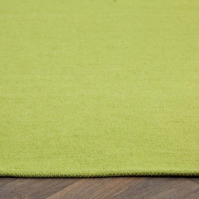 Hug Rug Woven Plain Rug Green - handmade