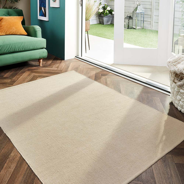 Hug Rug Woven Plain Rug Natural - handmade