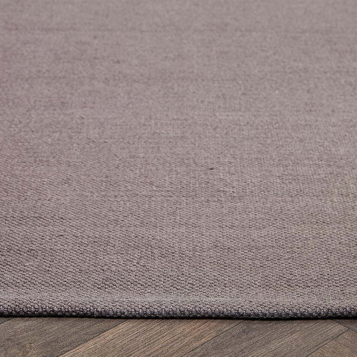Hug Rug Woven Plain Rug Warm Grey - handmade