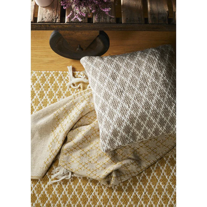 Hug Rug Woven Trellis Cushion Natural - handmade