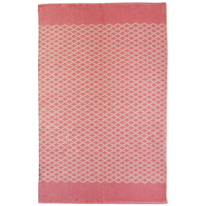 Hug Rug Woven Trellis Rug Coral Pink - handmade