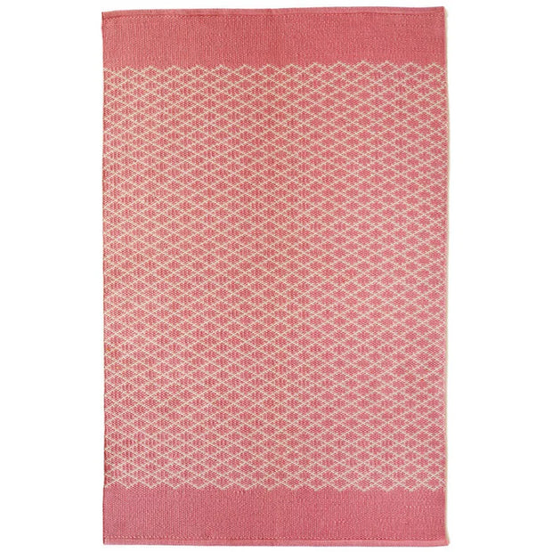 Hug Rug Woven Trellis Rug Coral Pink - handmade