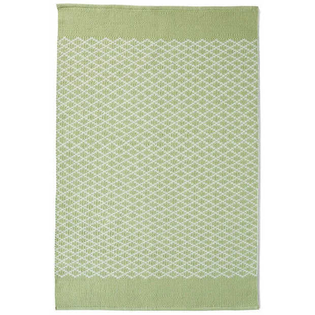 Hug Rug Woven Trellis Rug Green - handmade