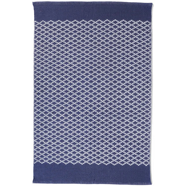 Hug Rug Woven Trellis Rug Navy - handmade