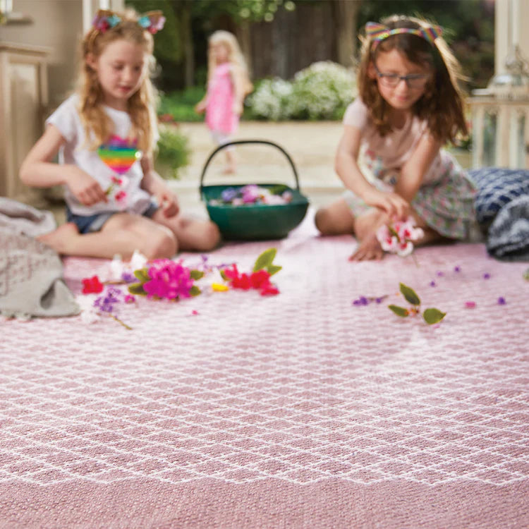 Hug Rug Woven Trellis Rug Rose - handmade
