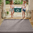 Hug Rug Woven Trellis Rug Warm Grey - handmade