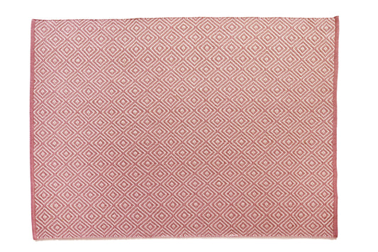 Hug Rug Woven Wool Washable Diamond Rug Woven rugs 120x170 / Coral Pink RUGS_and_MORE 5026134561359