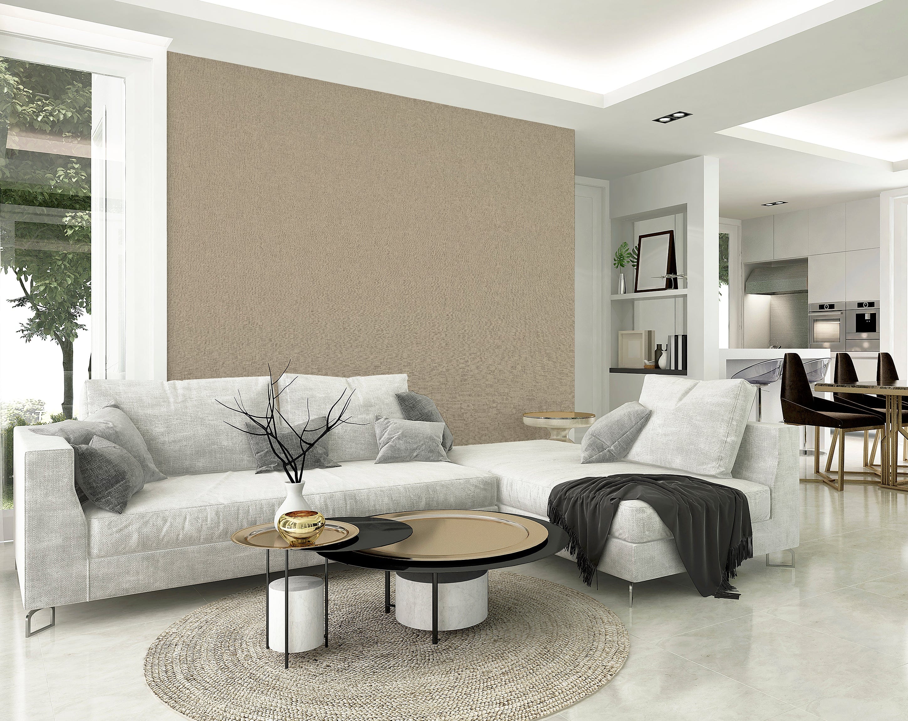 Luxury Plain Champagne Wallpaper Champagne RUGS_and_MORE 299306