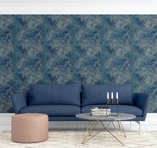 Modern Raffia Navy & Natural Wallpaper Navy Neutral RUGS_and_MORE 298602