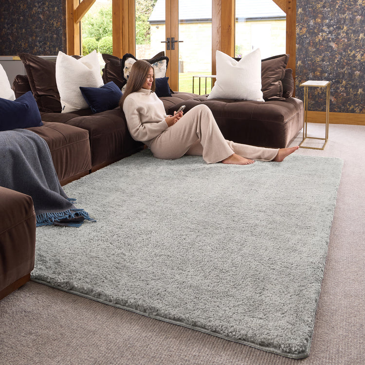 My Lux Rug - Silver - handmade