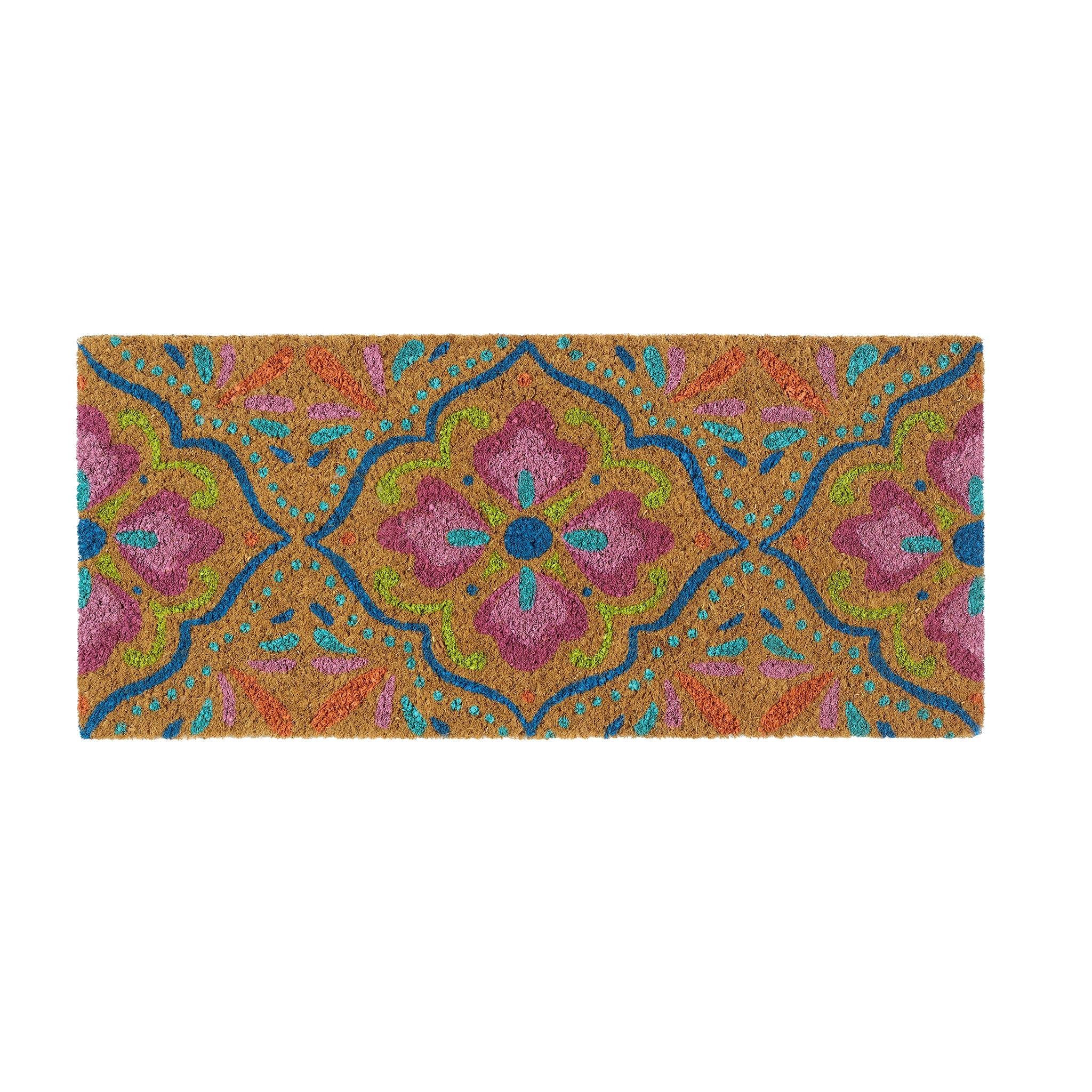 My Mat Coir Insert Bright Tile - handmade