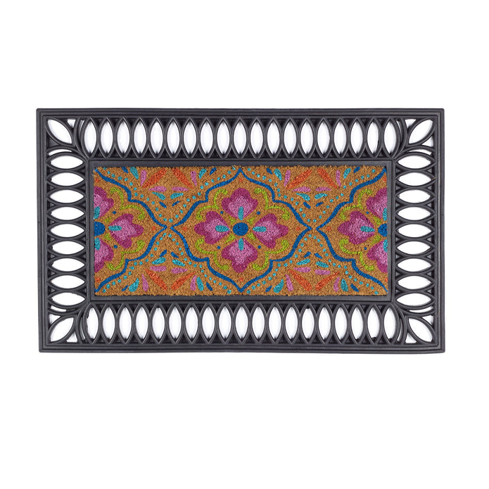 My Mat Coir Insert Bright Tile - handmade