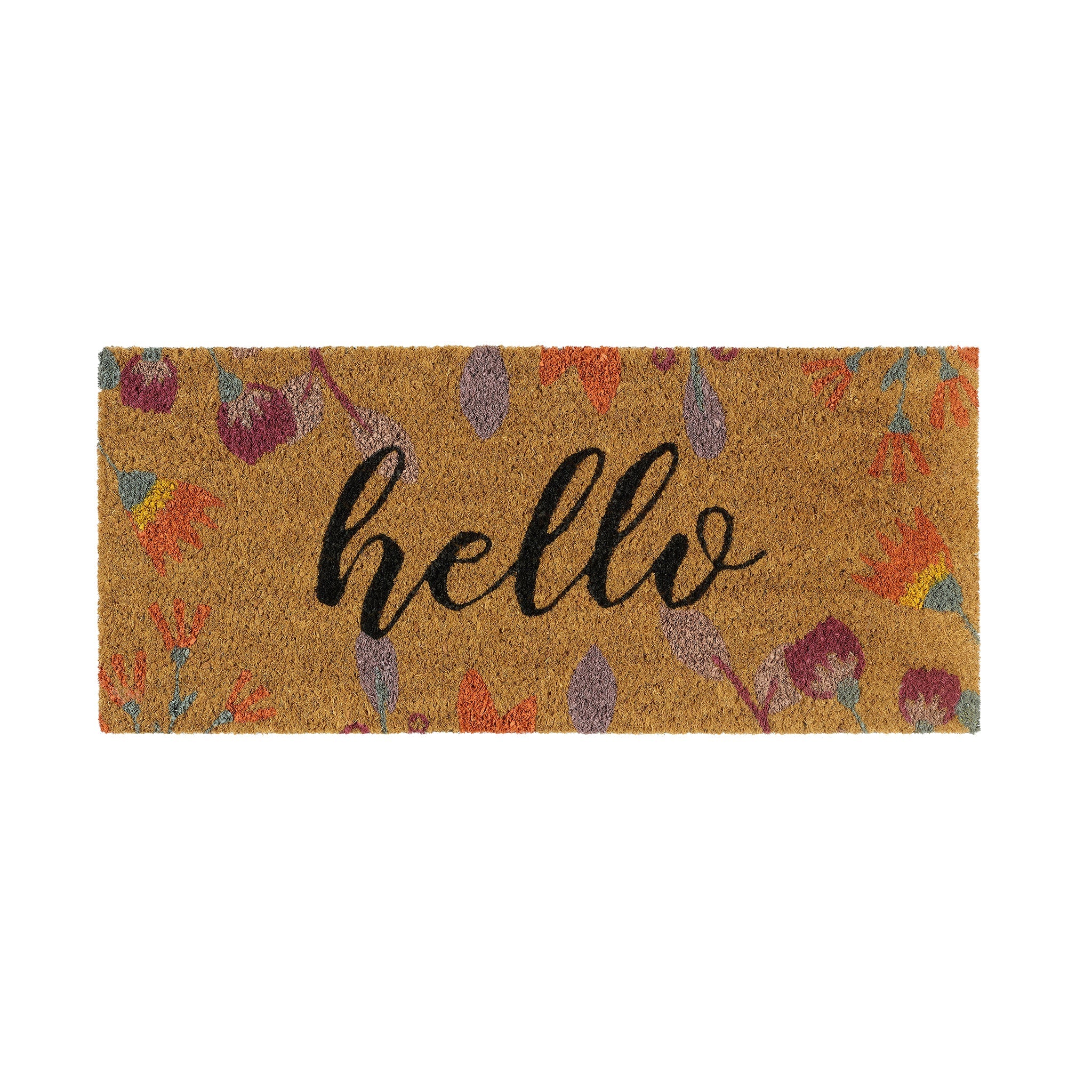 My Mat Coir Insert Floral Hello - handmade