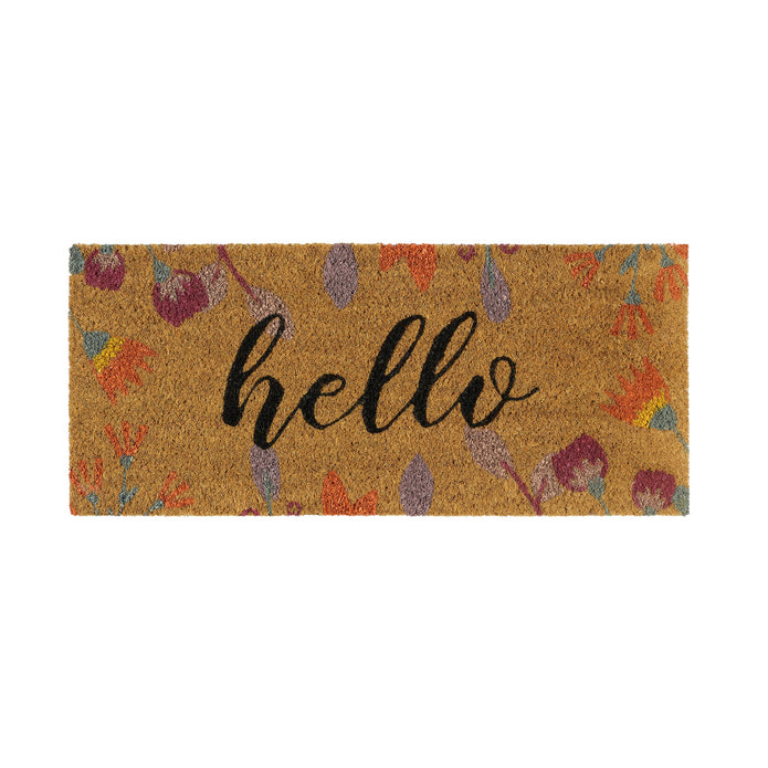 My Mat Coir Insert Floral Hello - handmade