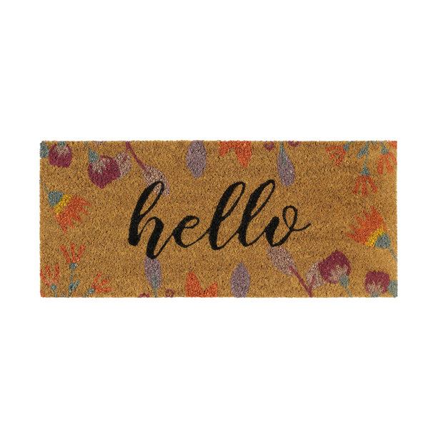 My Mat Coir Insert Floral Hello - handmade