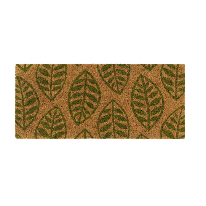 My Mat Coir Insert Green Leaves - handmade