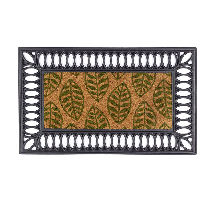 My Mat Coir Insert Green Leaves - handmade
