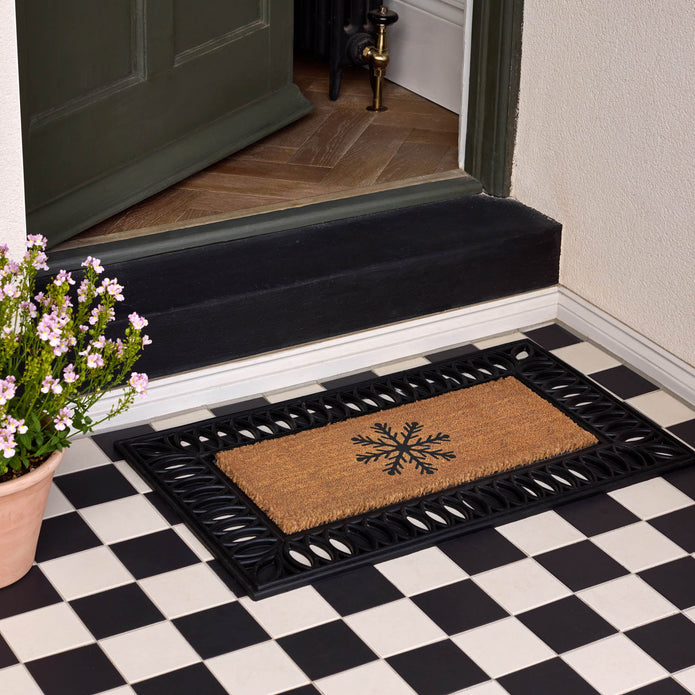 My Mat Coir Insert Snowflake 23X53 - handmade