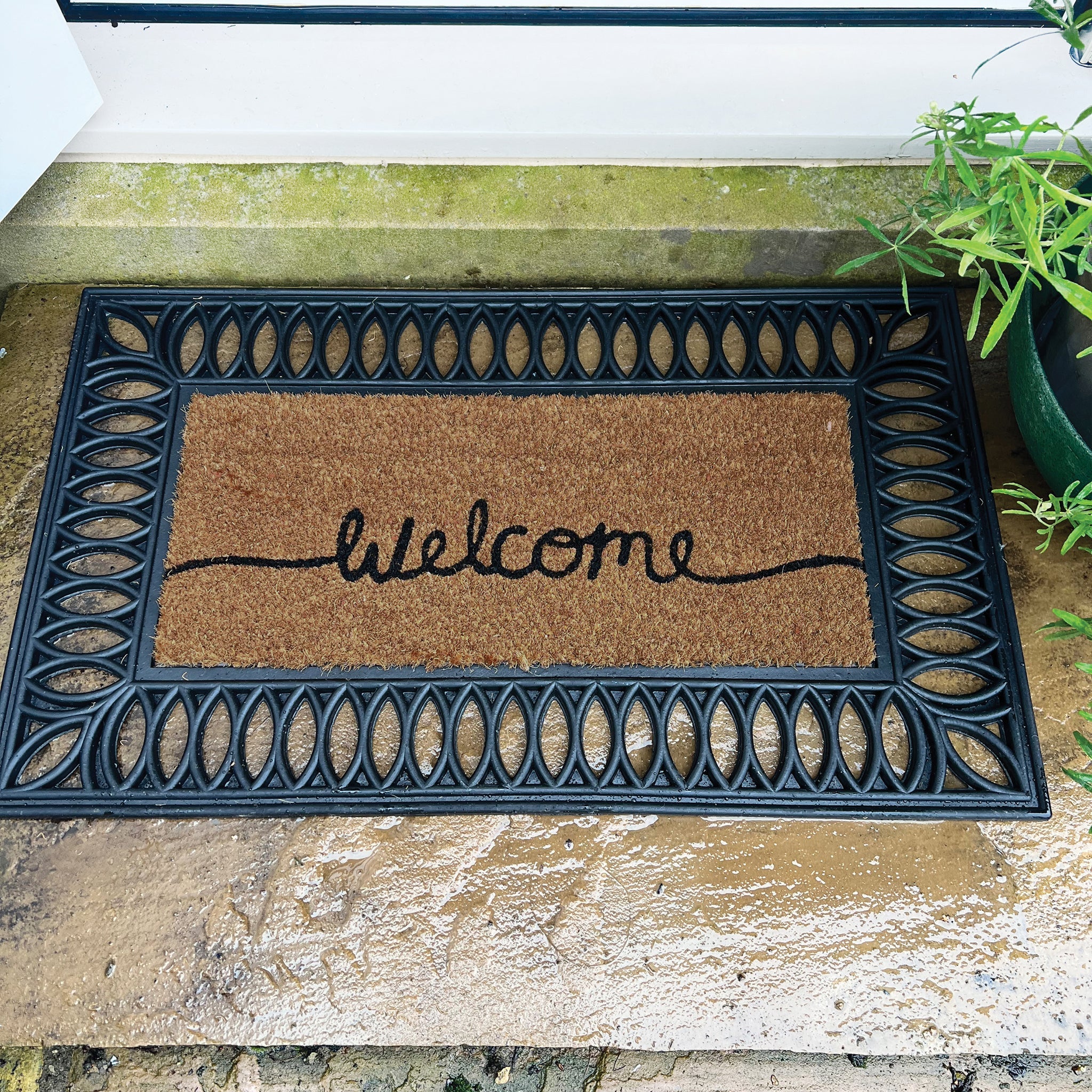 My Mat Coir Insert - Welcome - handmade