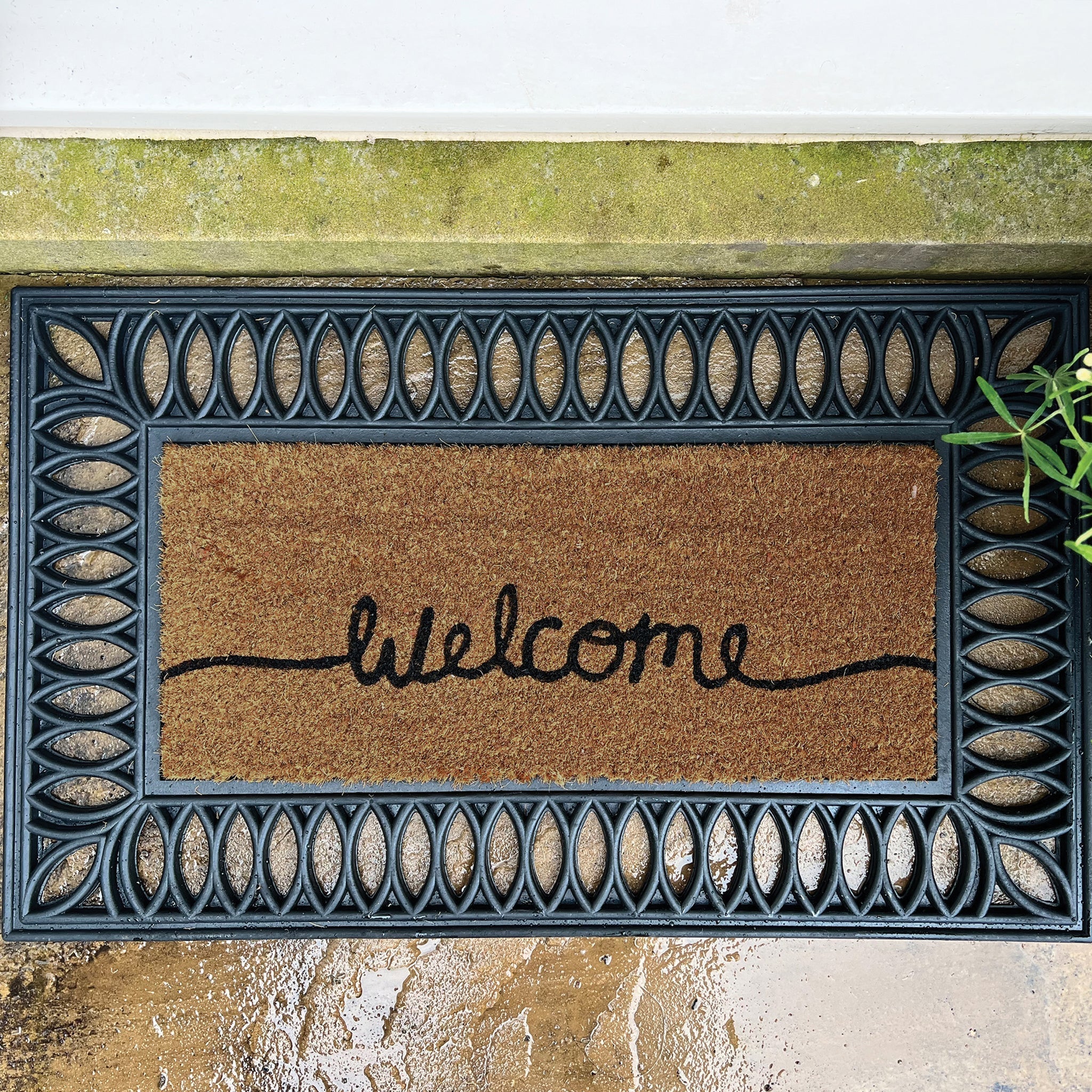My Mat Coir Insert - Welcome - handmade