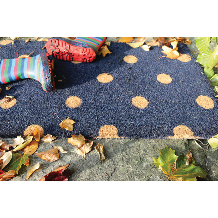 My Mat Coir - Polka Dots - handmade