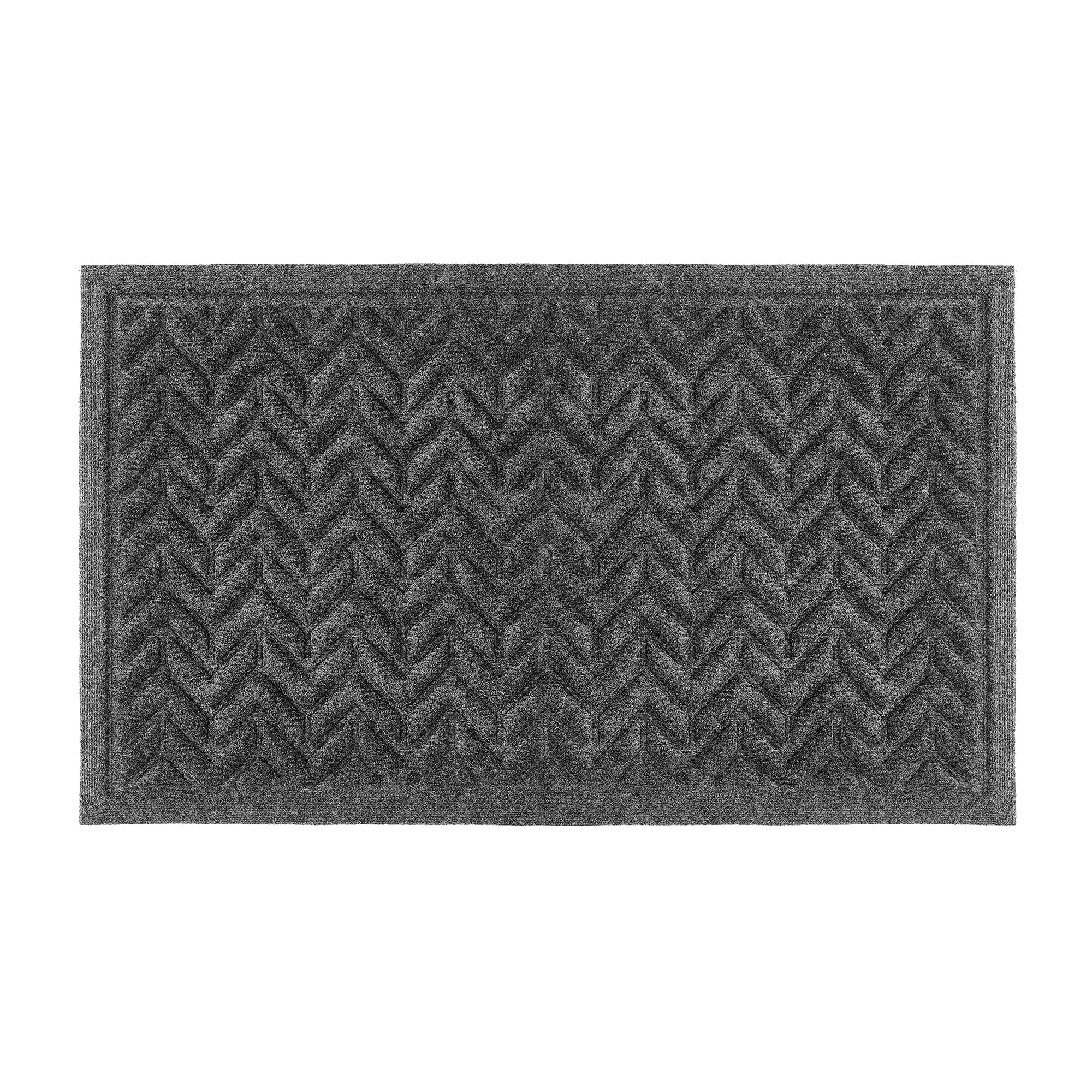 My Mat Eco-Rib Outdoor Herringbone Grey - handmade