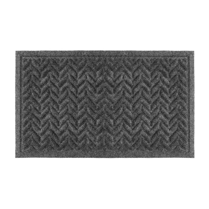 My Mat Eco-Rib Outdoor Herringbone Grey - handmade