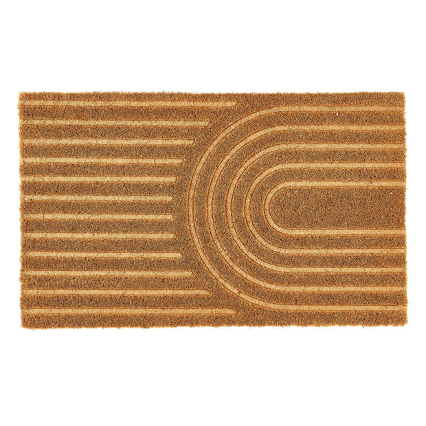 My Mat Embossed Coir Curve Doormat - handmade