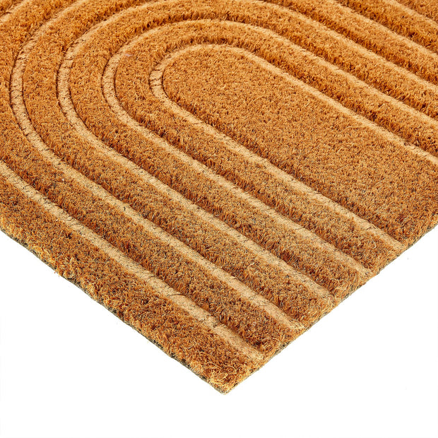 My Mat Embossed Coir Curve Doormat - handmade
