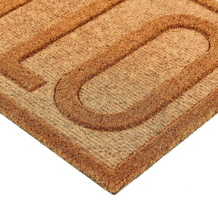 My Mat Embossed Coir Hello Doormat - handmade