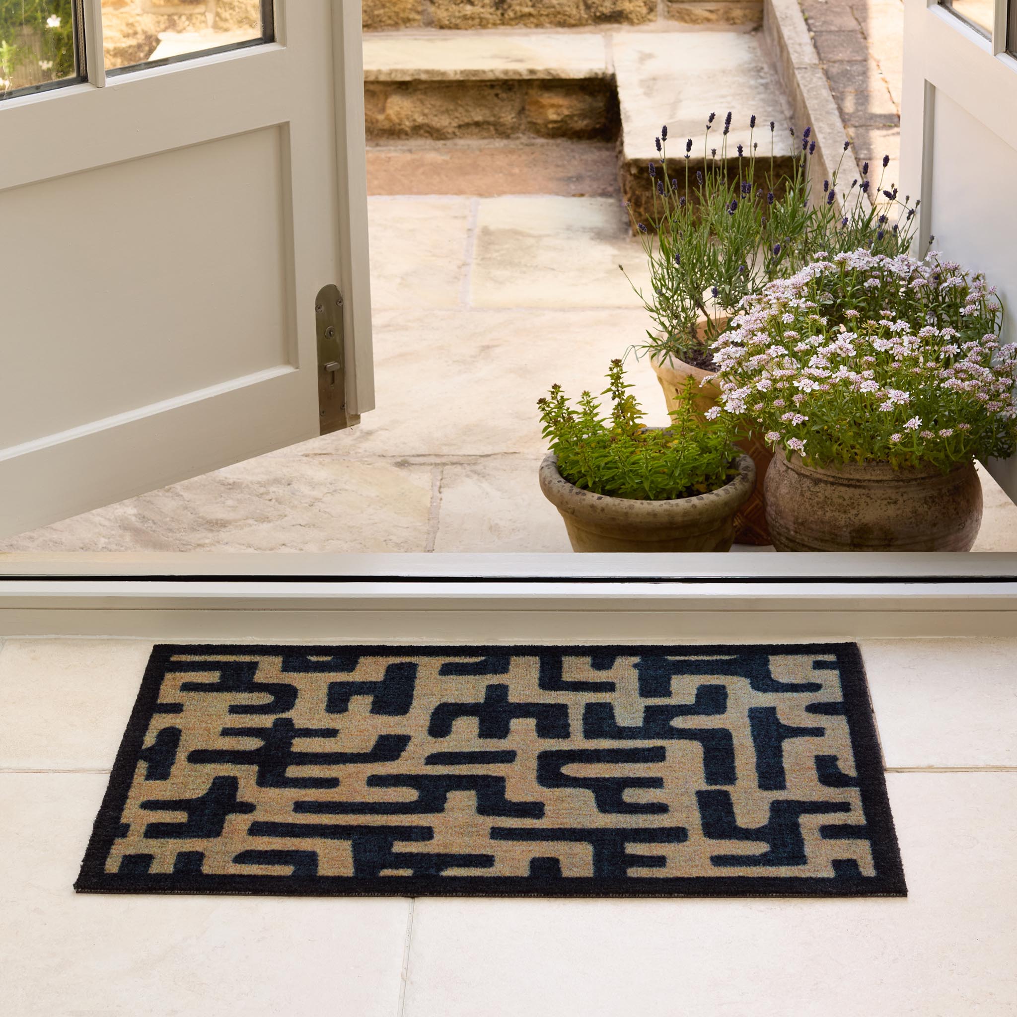 My Mat Nylon Indoor Pattern Abstract Maze - handmade