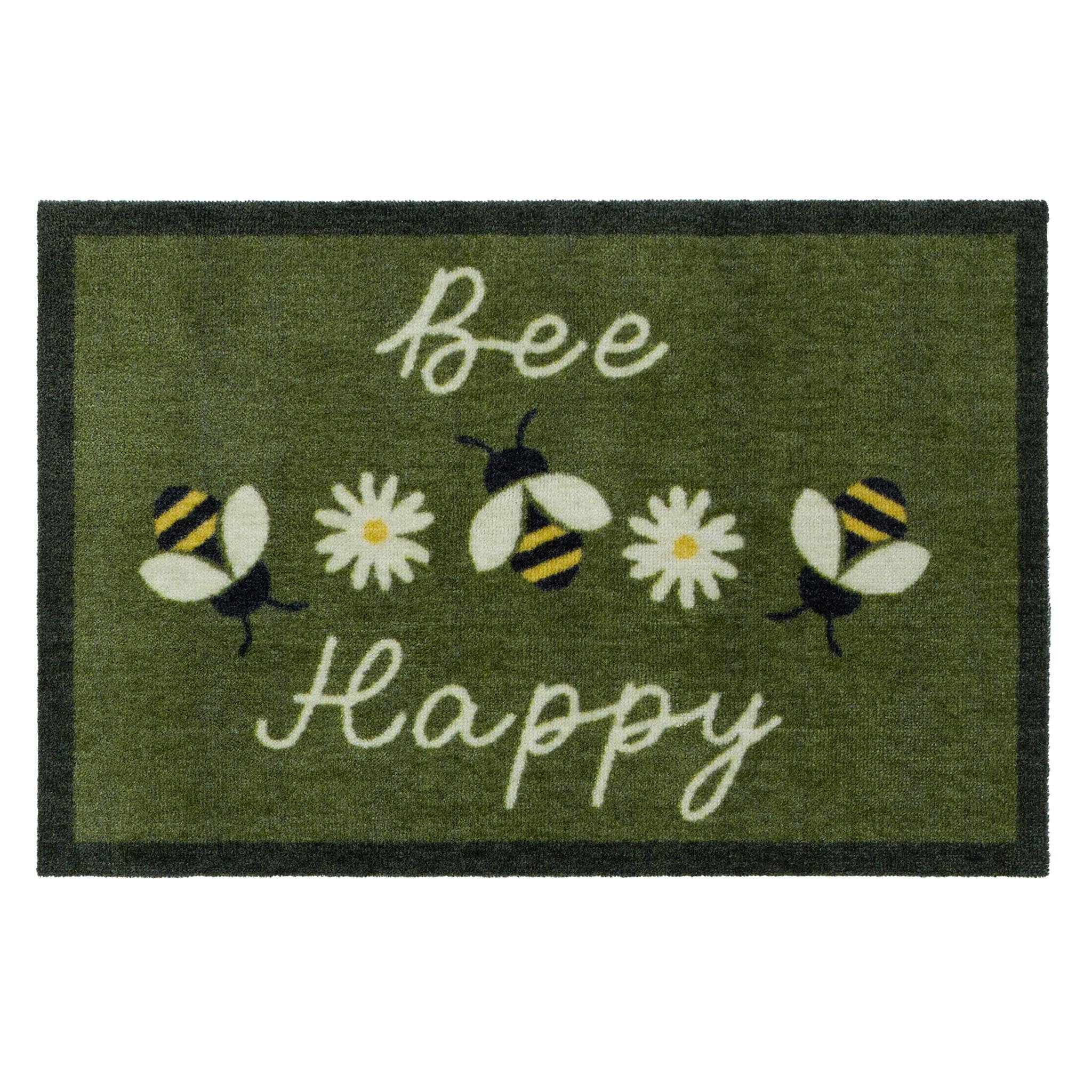 My Mat Nylon Indoor Pattern Daisy Bee - handmade