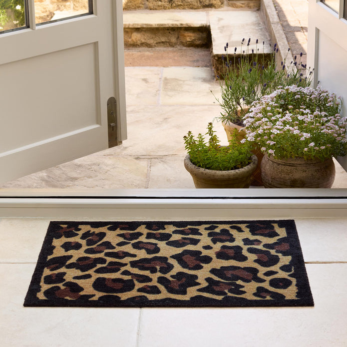 My Mat Nylon Indoor Pattern Leopard Border - handmade