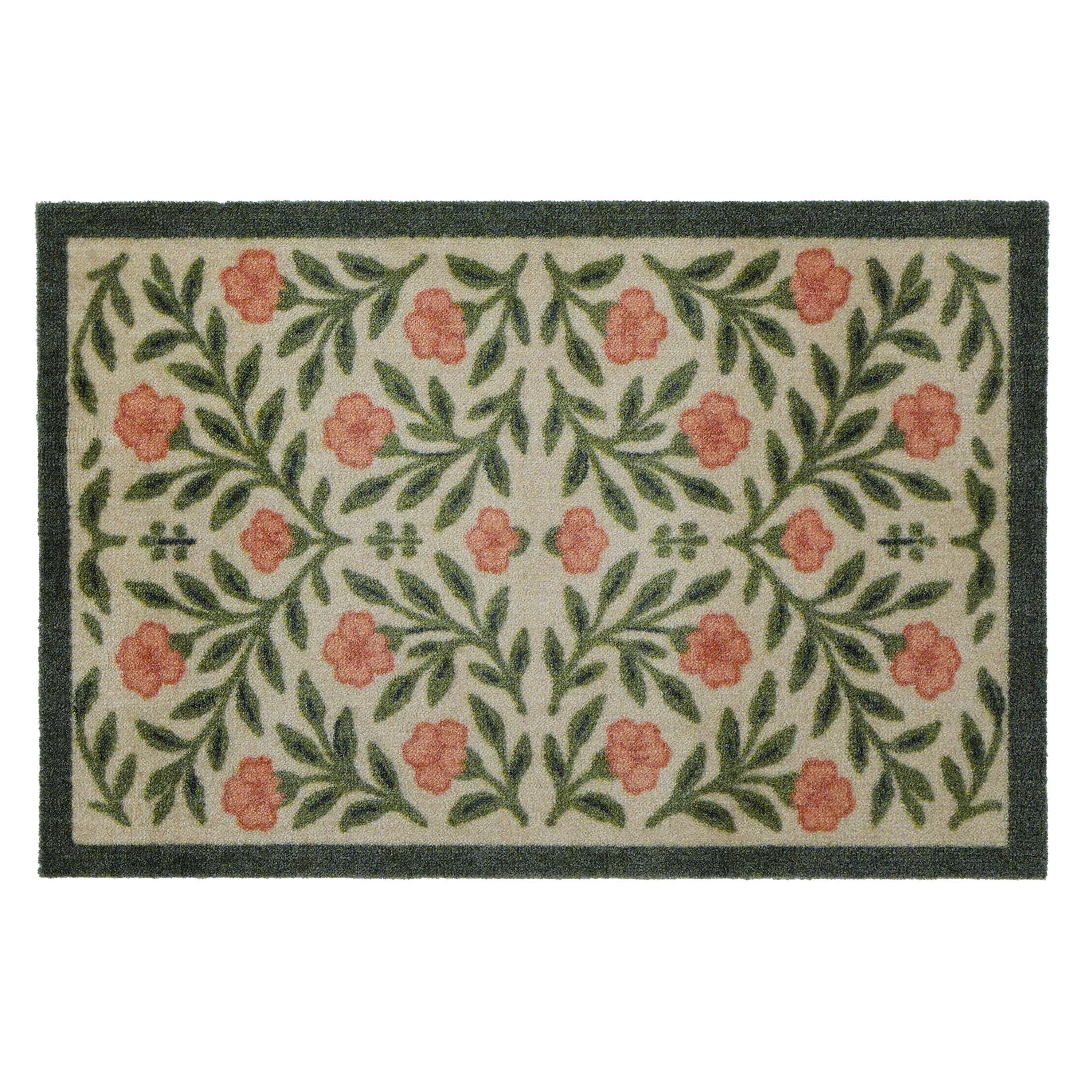 My Mat Nylon Indoor Pattern Pink Botanical - handmade