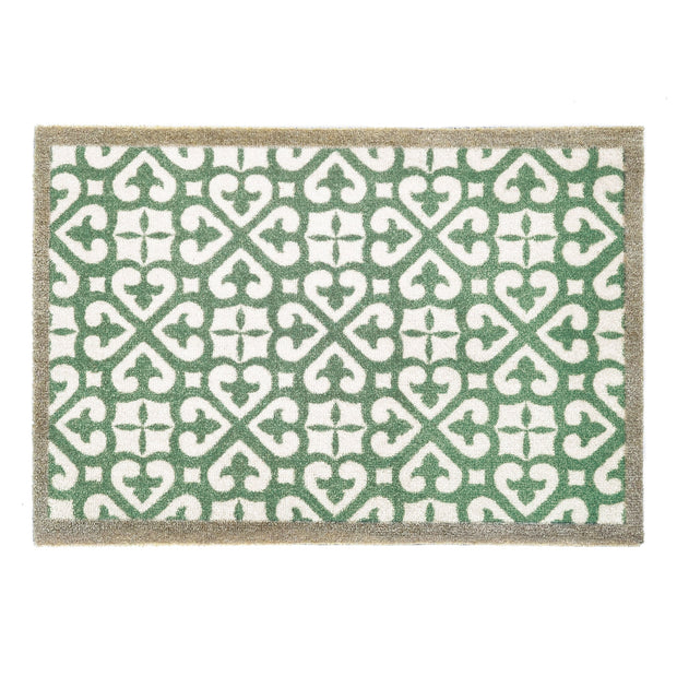 My Mat Nylon - My Harlequin Tile Green - handmade