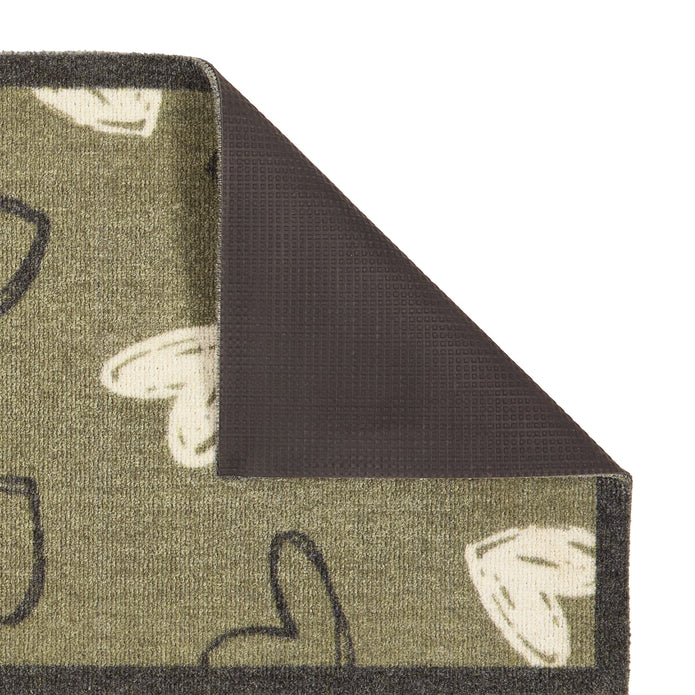 My Mat Nylon - My Welcome Hearts Sage - handmade